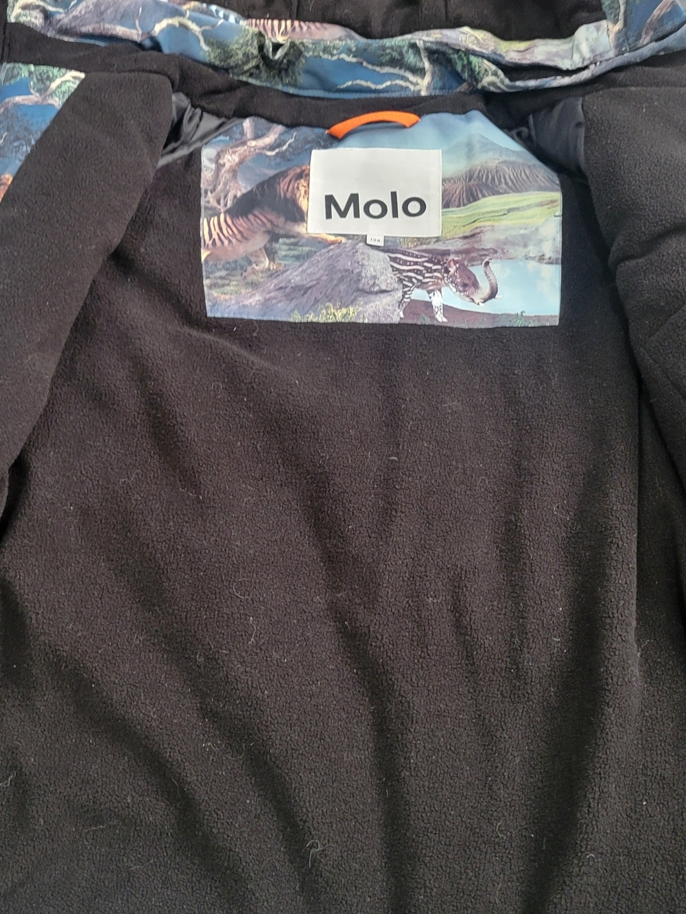 Molo Kids Blue Woodland Print Hooded Jacket - Picture 5 of 14